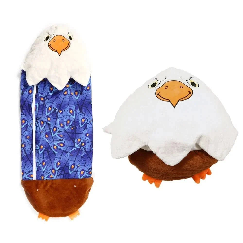 Plush Toy with Integrated Sleeping Bag Machine Washable