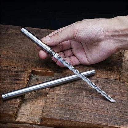 Pocket Knife Set Stainless Steel Retractable Two Pack