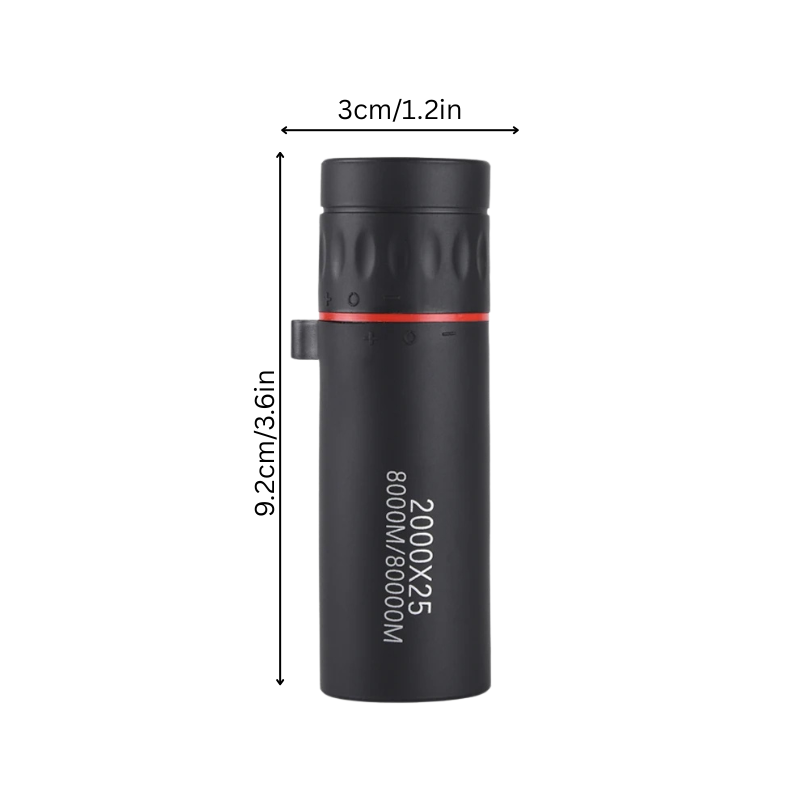 Pocket Monocular 2000x25 Magnification Lightweight Phone Holder