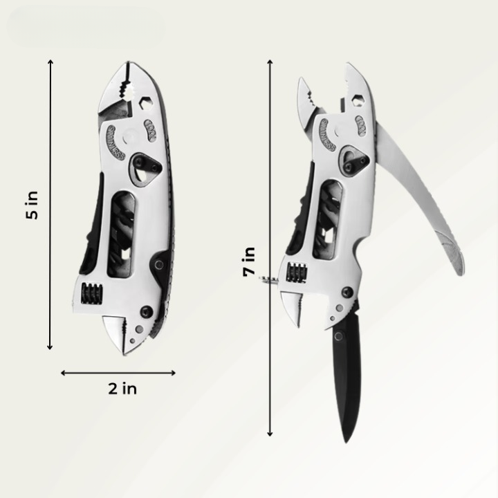 Pocket Multitool 9 Tools Stainless Steel