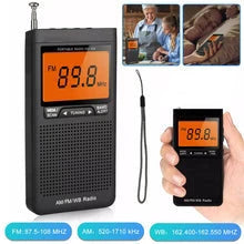 Pocket Radio AM/FM 20 Presets & Weather Alerts