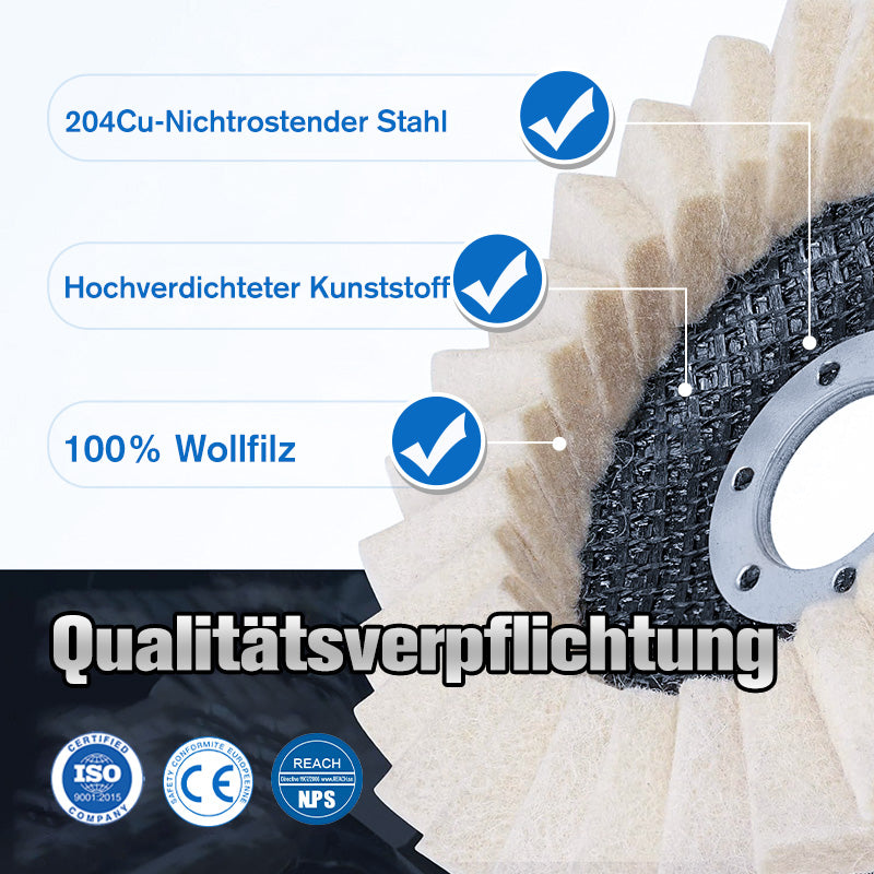 Polishing Pad Wool Felt Fits 115 & 125 mm