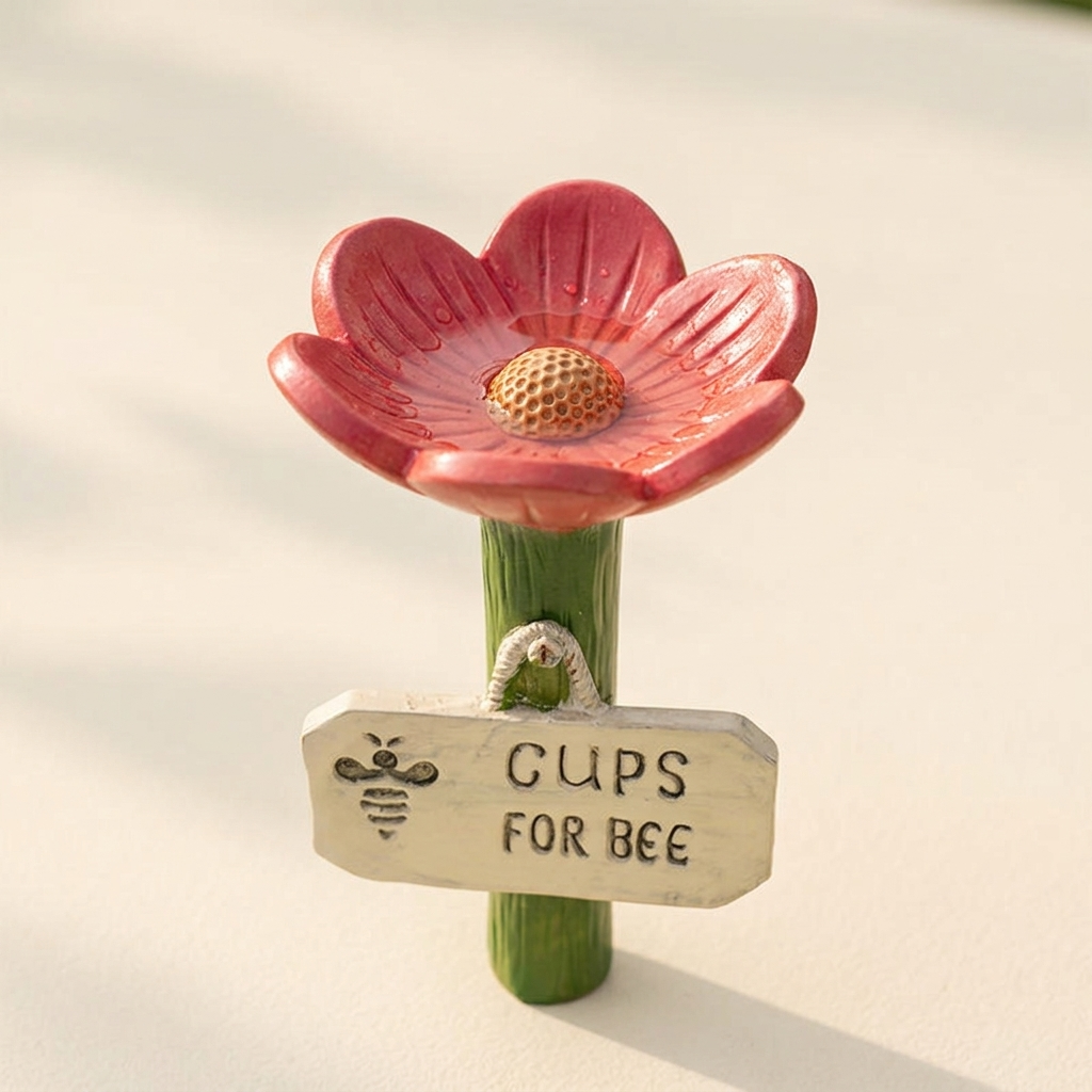 Pollinator Waterer Shallow Textured Dish & Weather-Resistant Resin