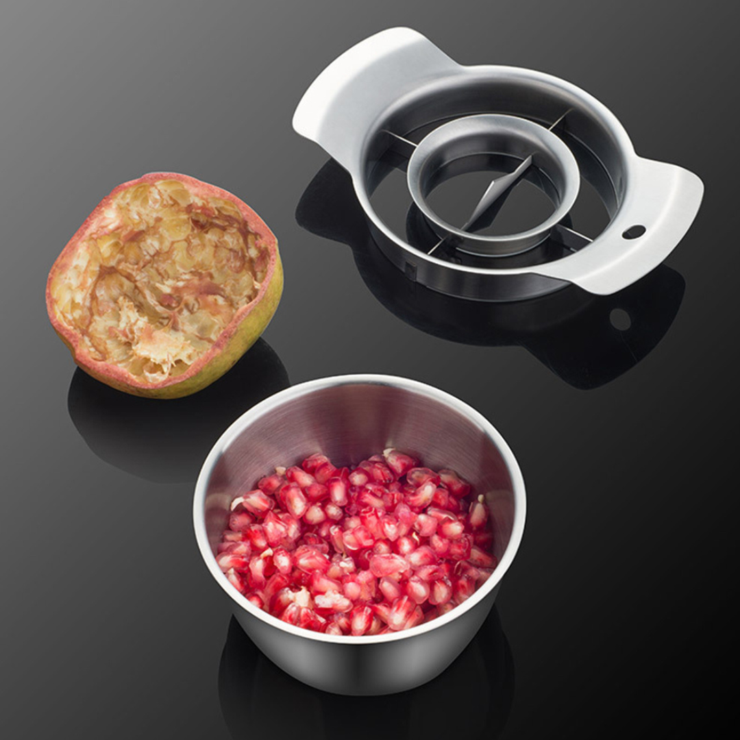 Pomegranate Deseeder Stainless Steel Integrated Bowl & Non-Slip Base