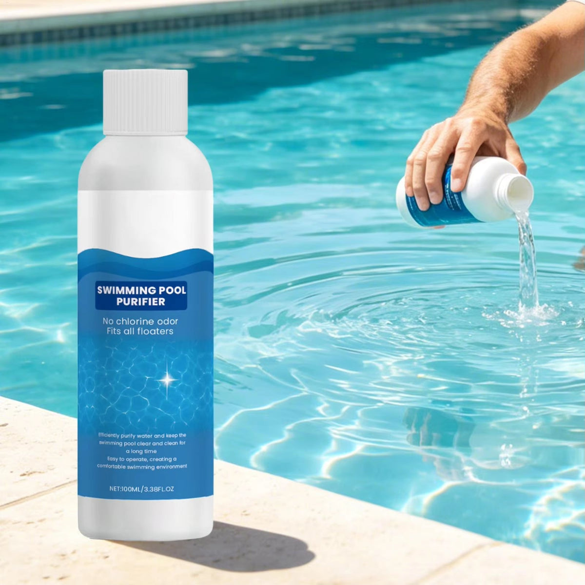 Pool Cleaning Liquid Chlorine-Free Fast Algae & Bacteria Control