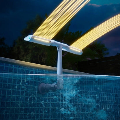 Pool Fountain Solar-Powered Double-Arch Jets RGB LED