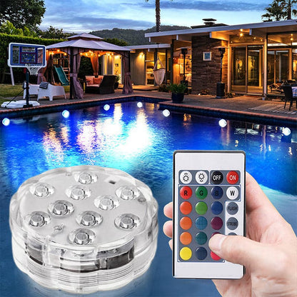 Pool Lights IP68 Waterproof RGB & Remote Battery-Powered