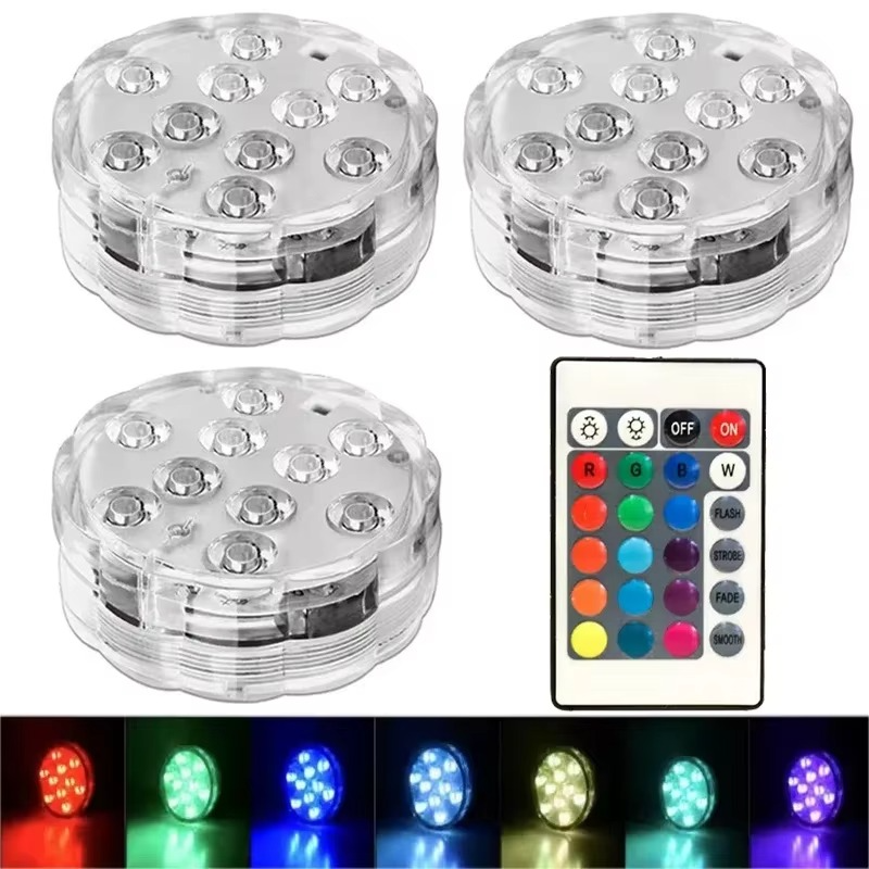 Pool Lights IP68 Waterproof RGB & Remote Battery-Powered