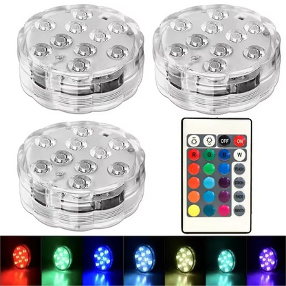 Pool Lights IP68 Waterproof RGB & Remote Battery-Powered