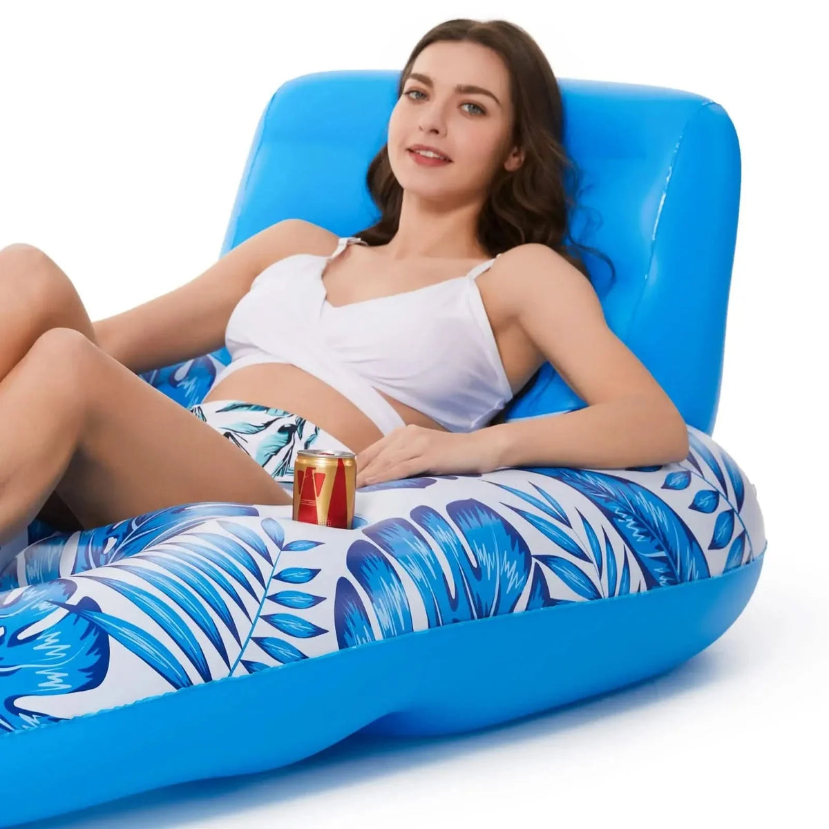 Pool Lounger Inflatable PVC Spacious & Comfortable