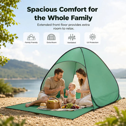 Pop-Up Beach Tent UV Blocking Mesh Ventilation