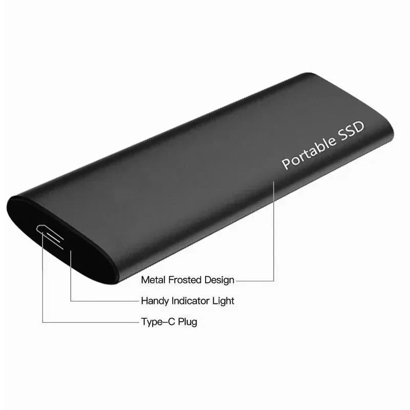 Portable 4TB External Hard Drive Storage USB-C