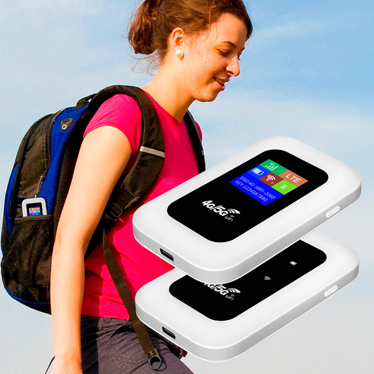 Portable 5G Wi-Fi Router for Fast, Secure Connections at Home and On the Go