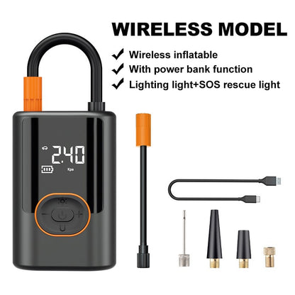 Portable Air Compressor Rechargeable Digital LCD Auto Shut-Off