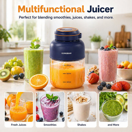 Portable Blender Cordless USB Rechargeable 800ml
