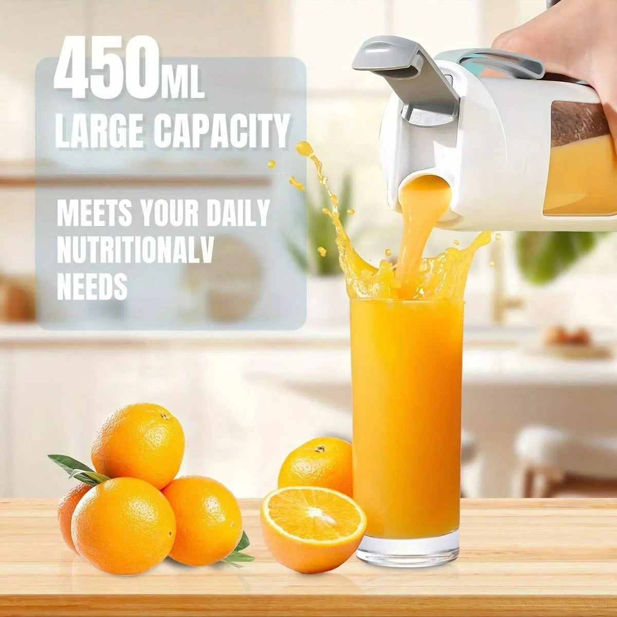 Portable Blender USB-C Rechargeable 450ml Capacity