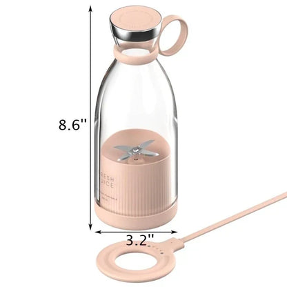 Portable Blender USB Rechargeable Stainless Steel Blades 16.9 Oz