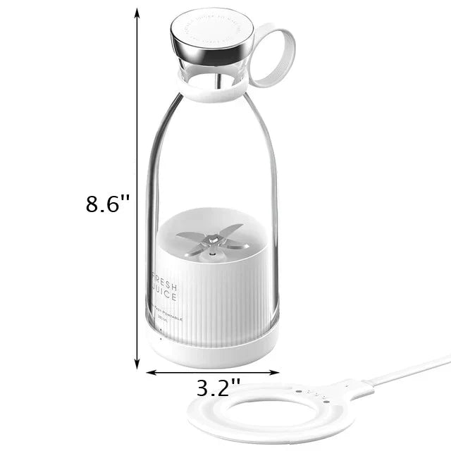 Portable Blender USB Rechargeable Stainless Steel Blades 16.9 Oz
