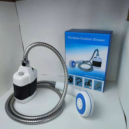 Portable Camping Shower USB Rechargeable High-Flow One-Button Control