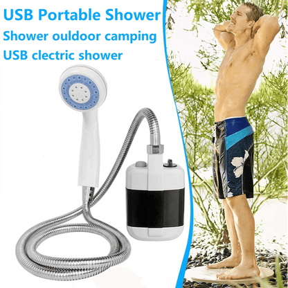 Portable Camping Shower USB Rechargeable High-Flow One-Button Control