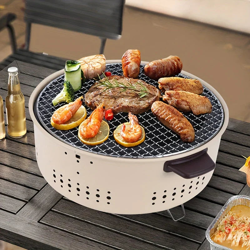 Portable Charcoal Grill Ventilated Body Foldable Legs