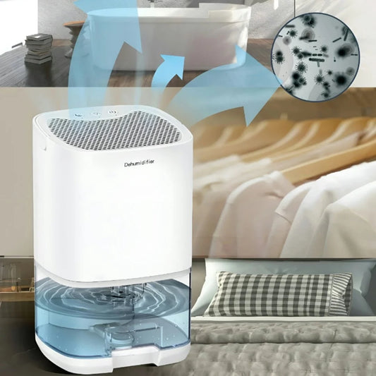 Portable Dehumidifier Transparent Water Tank Compact Tabletop