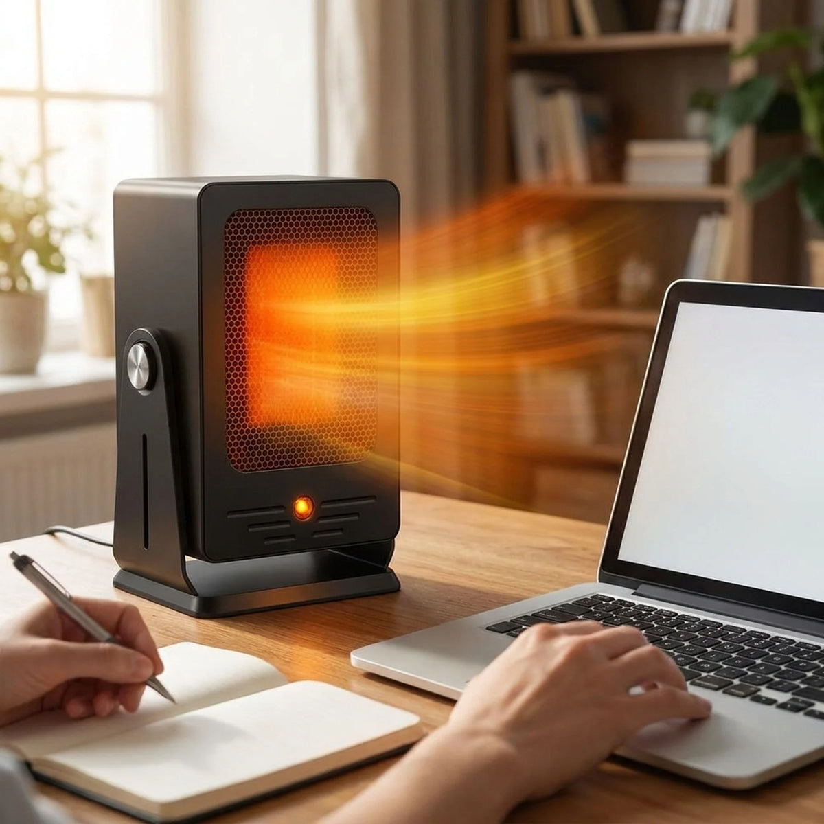 Portable Heater Convection Fan Adjustable Thermostat & Overheat Protection
