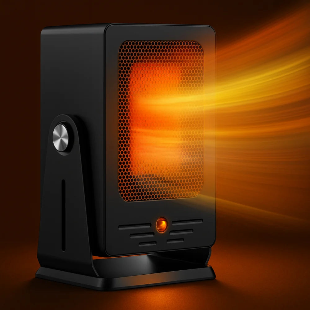 Portable Heater Convection Fan Adjustable Thermostat & Overheat Protection