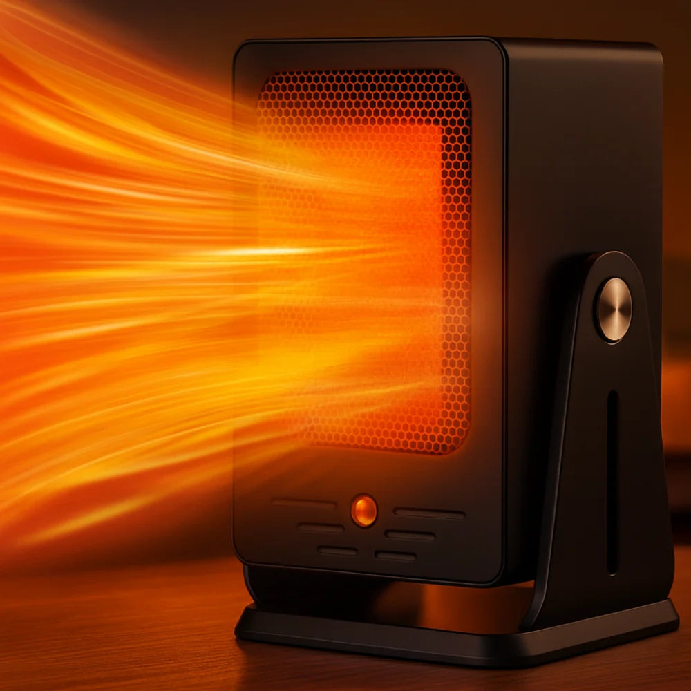 Portable Heater Convection Fan Adjustable Thermostat & Overheat Protection