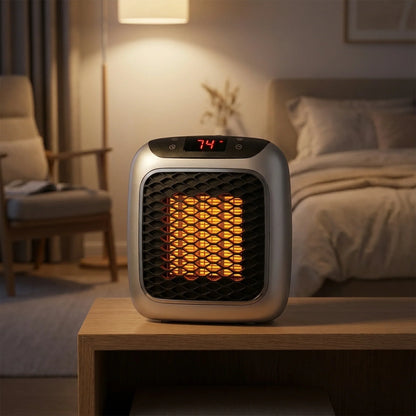 Portable Heater Rapid Heating Adjustable Thermostat & Auto Shut-Off