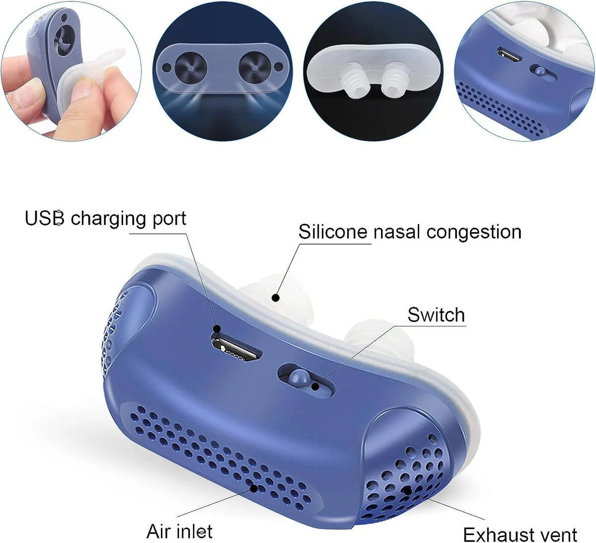 Portable Mini CPAP Device for Sleep Apnea & Snoring Relief – Alternative to CPAP