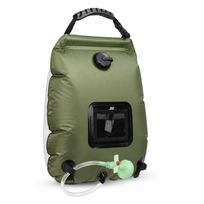 Portable Solar-Heated Outdoor Shower Bag (20L, Includes Hose & Shower Head)