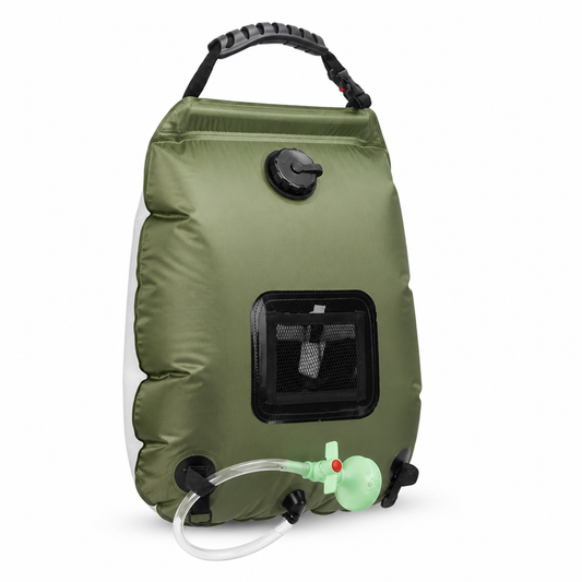 Portable Solar-Heated Outdoor Shower Bag (20L, Includes Hose & Shower Head)