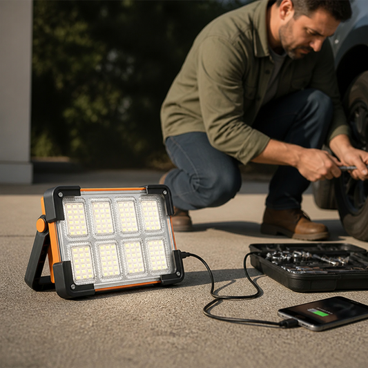 Portable Solar & USB Rechargeable LED Lamp (Power Bank)