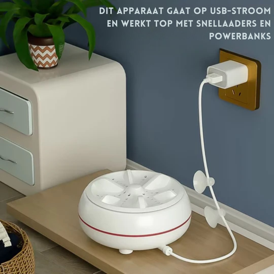 Portable Washing Machine Ultrasonic USB Powered 1 Kg Capacity