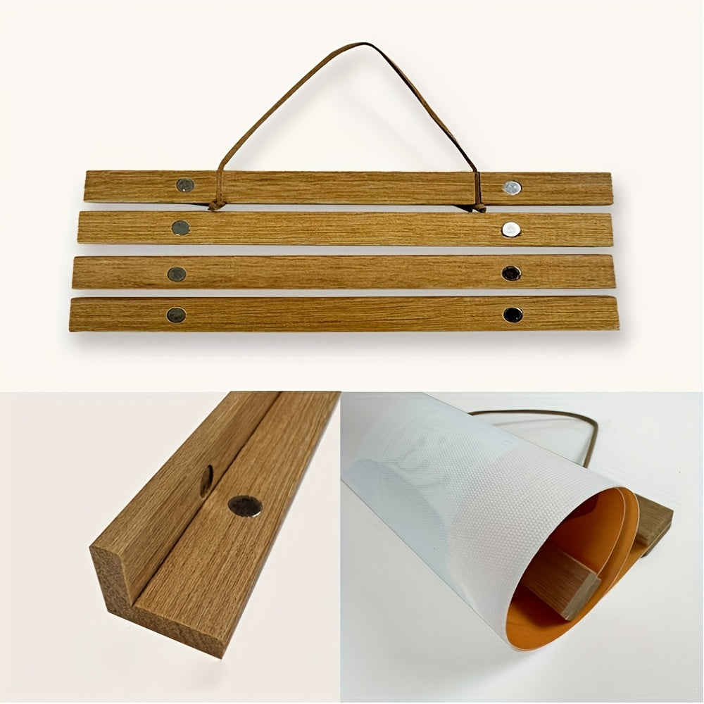 Poster Hanger Magnetic Clamp Recycled Teak
