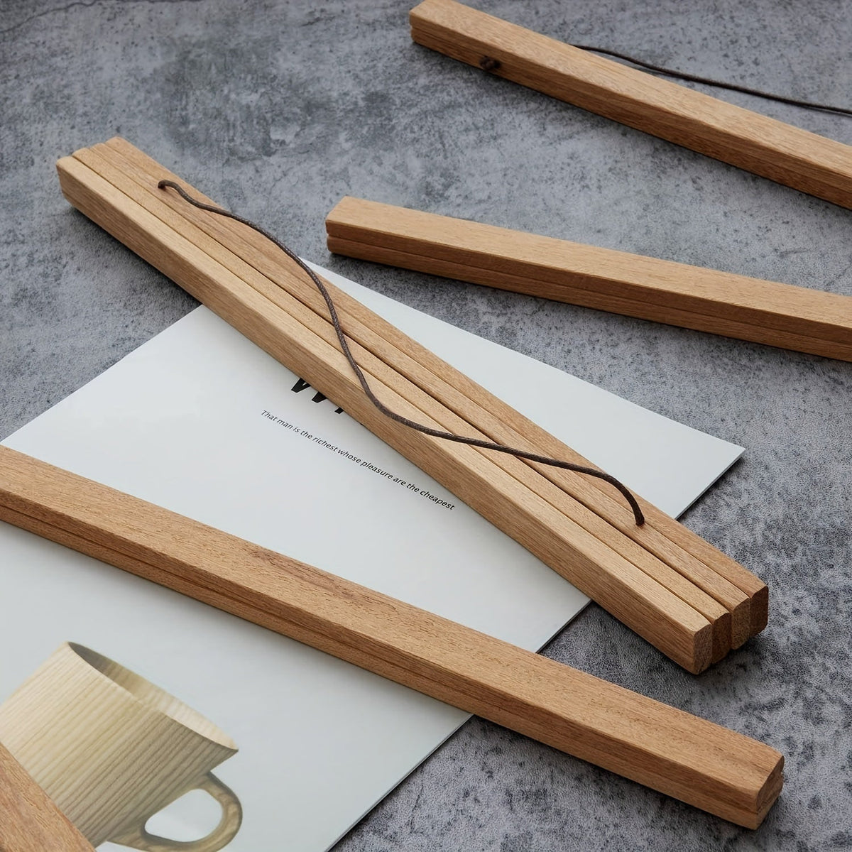 Poster Hanger Magnetic Clamp Recycled Teak