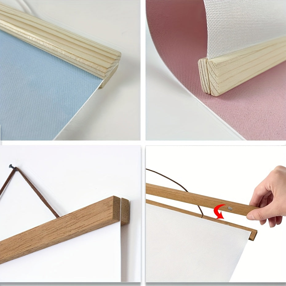 Poster Hanger Magnetic Clamp Recycled Teak