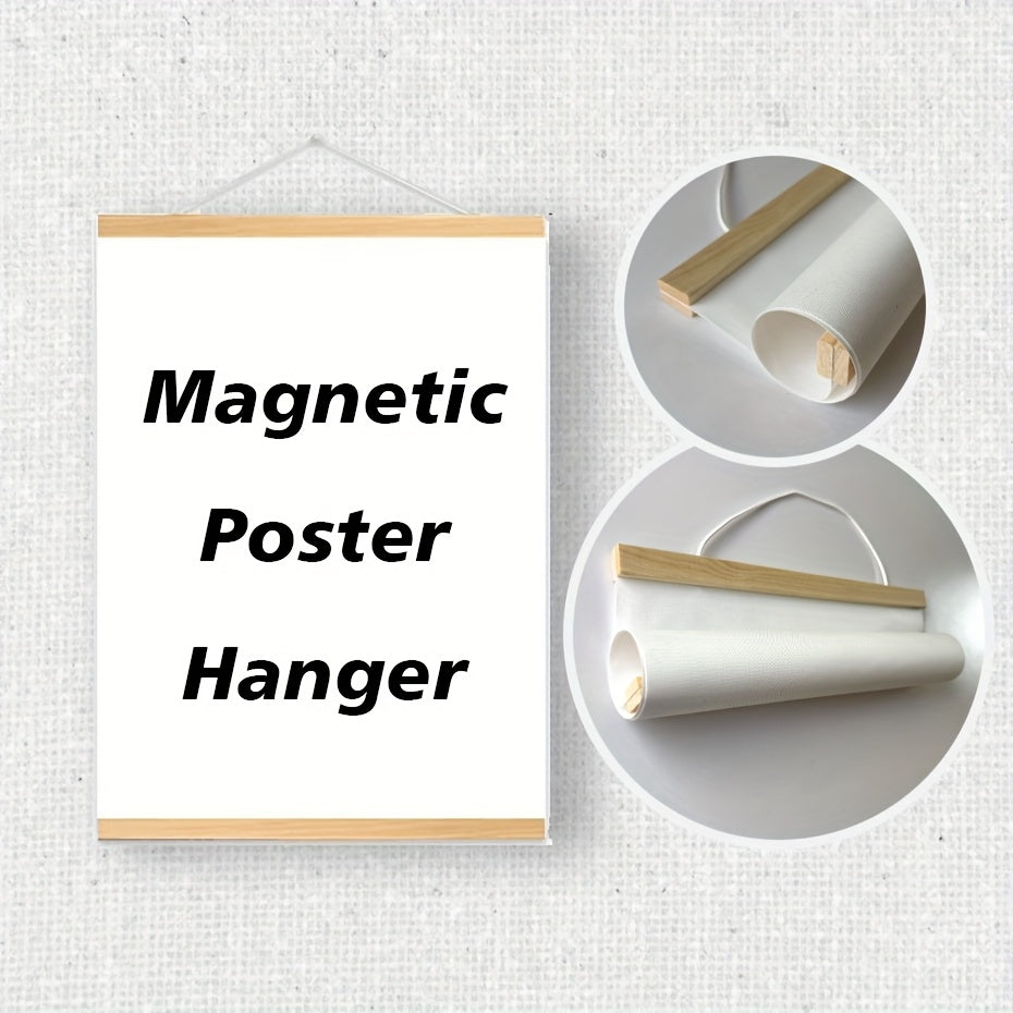 Poster Hanger Magnetic Clamp Recycled Teak