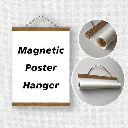 Poster Hanger Magnetic Clamp Recycled Teak