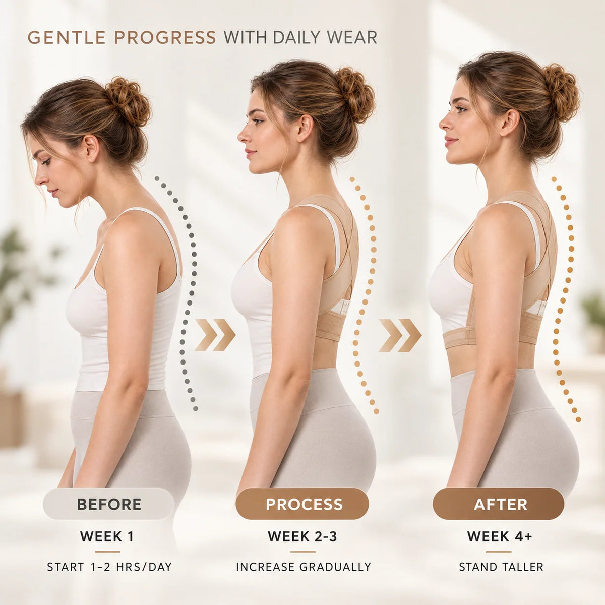 Posture Brace X-Back Adjustable Discreet Fit