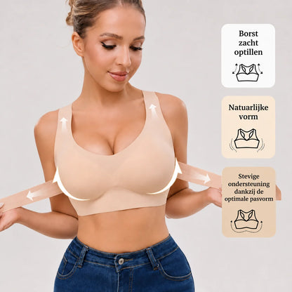 Posture Support Bra X-Shaped Back Front Hook Closure