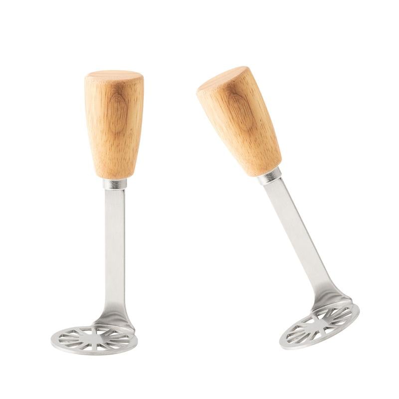 Potato Masher Stainless Steel Ergonomic Wooden Handle