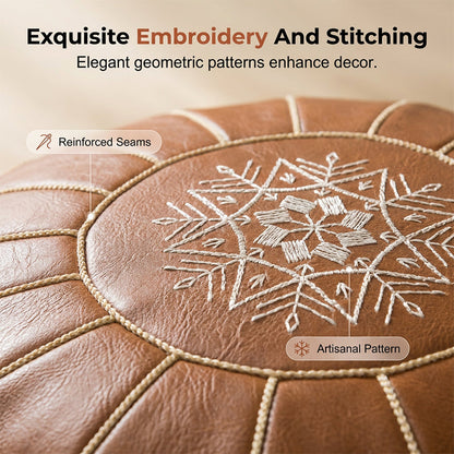 Pouf Ottoman Water-Repellent Faux Leather Hidden Storage