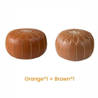 Pouf Ottoman Water-Repellent Faux Leather Hidden Storage