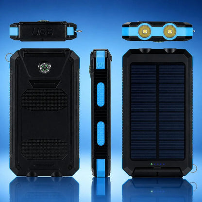 Power Bank 20000mAh Solar Dual USB & LED Torch