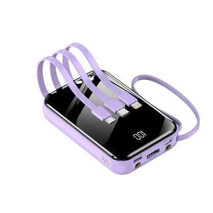 Power Bank Built-In Cables Digital Battery Display Fast Charging