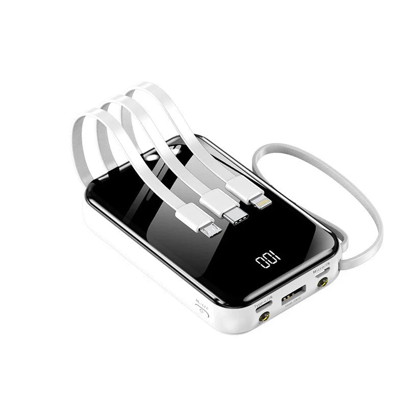 Power Bank Built-In Cables Digital Battery Display Fast Charging