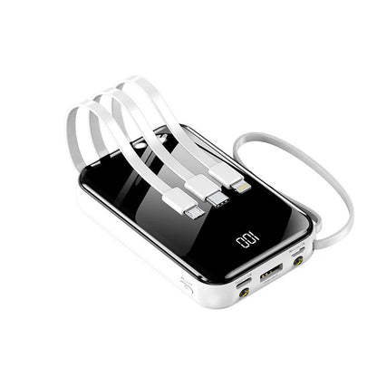 Power Bank Built-In Cables Digital Battery Display Fast Charging
