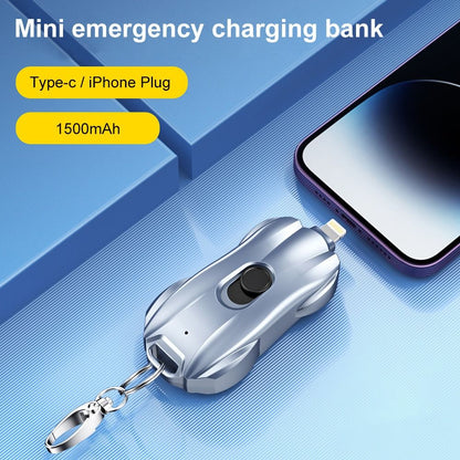 Power Bank Keychain 1500mAh Race Car Design